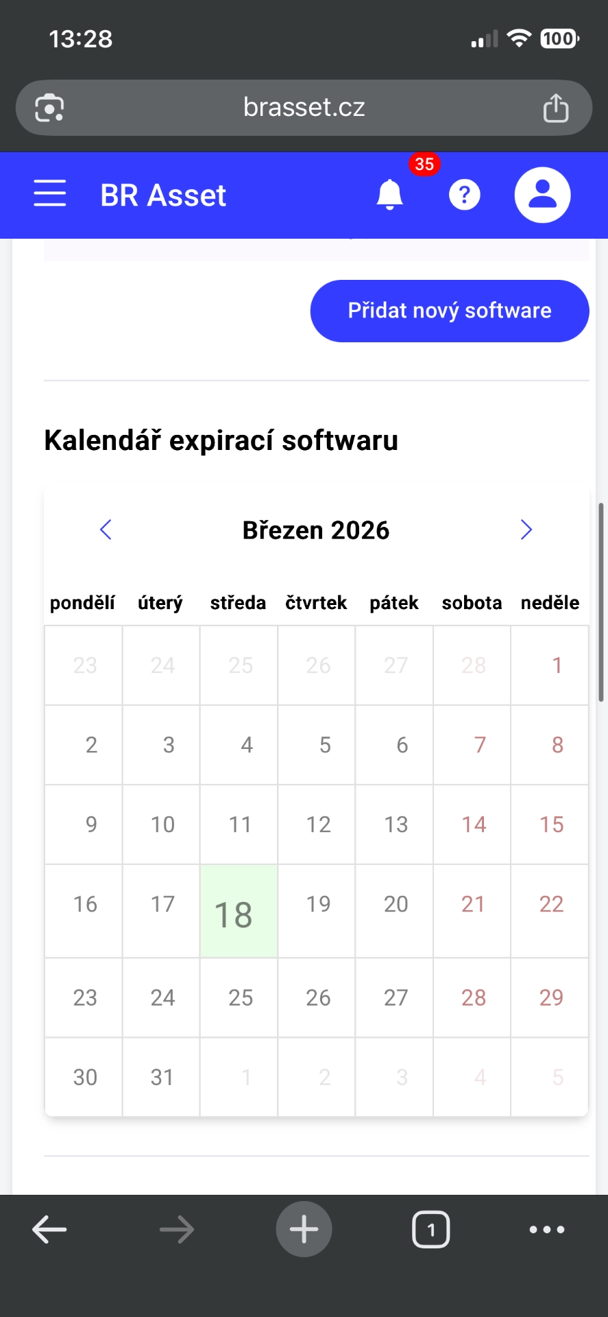 Formulář zápisu majetku